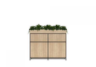 OL Rhodes 4 Door 2 Bay Credenza with Planter Box On Top