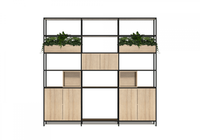 OL Rhodes 6 Door 2 Small Cubby Welded Storage with 6 Planter Box
