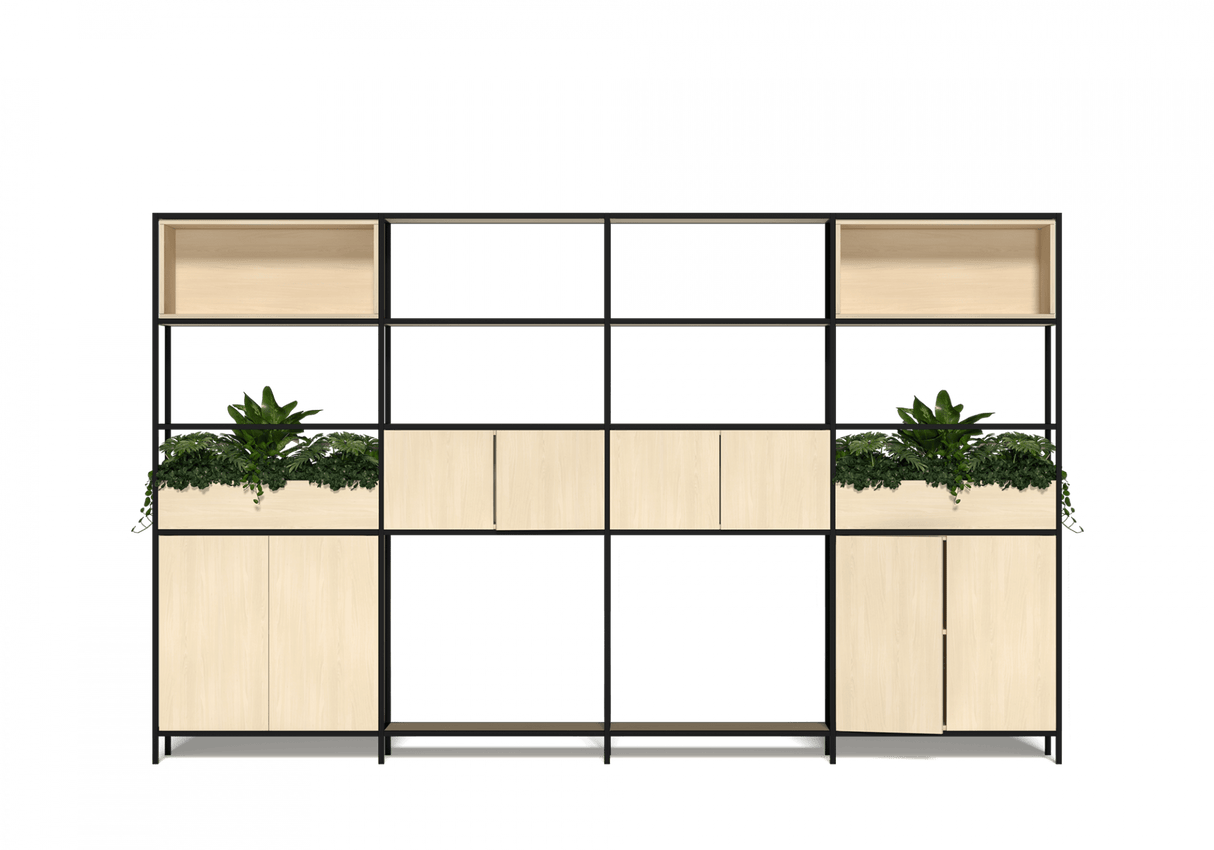 OL Rhodes 8 Door 2 Large Cubby Welded Storage with 6 Planter Box