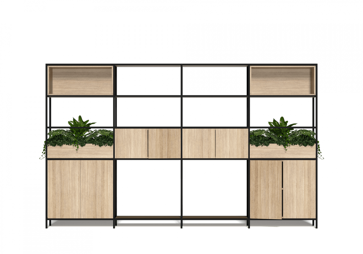 OL Rhodes 8 Door 2 Large Cubby Welded Storage with 6 Planter Box