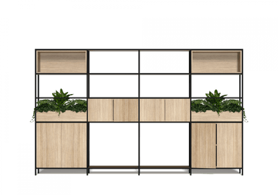 OL Rhodes 8 Door 2 Large Cubby Welded Storage with 6 Planter Box