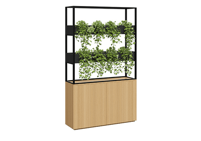 DD Cafe Welded Framed 2 Door Planter With Storage
