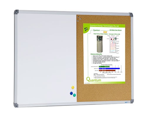 VC Combi Magnetic Whiteboard and Corkboard Combo