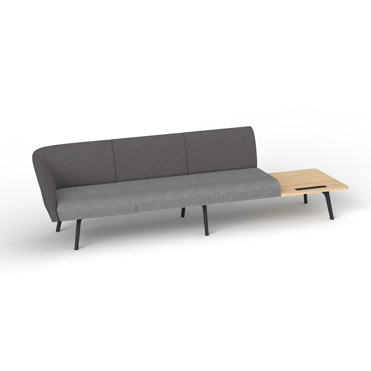 OL Willow Fabric Upholstered Reception Area Sofa with Side Table