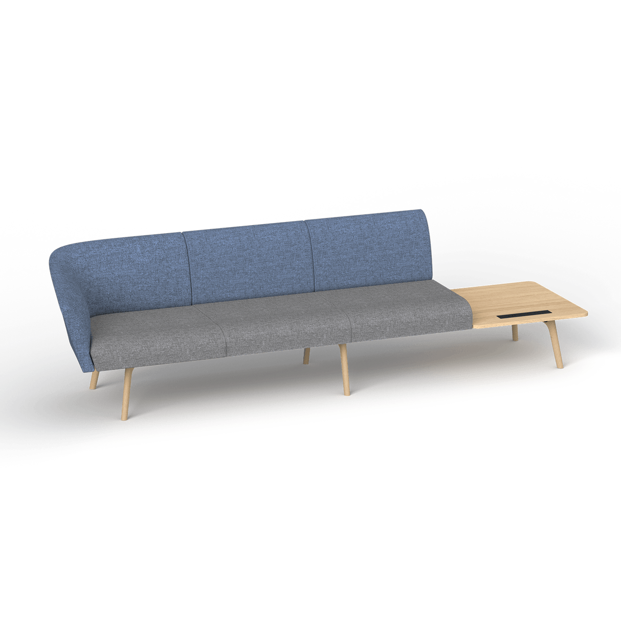 OL Willow Fabric Upholstered Reception Area Sofa with Side Table