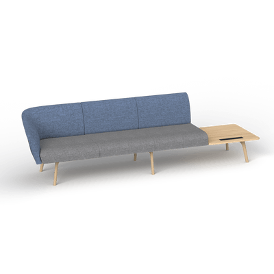OL Willow Fabric Upholstered Reception Area Sofa with Side Table