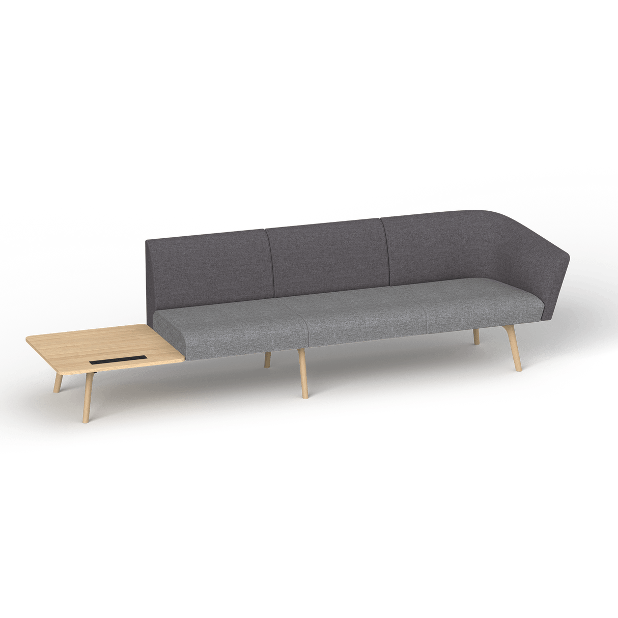 OL Willow Fabric Upholstered Reception Area Sofa with Side Table