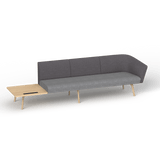 OL Willow Fabric Upholstered Reception Area Sofa with Side Table