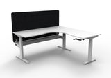RL Boost Crank Height Adjustable Corner Workstation with Black Eco Panel Screen