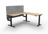 RL Boost+ Height Adjustable Corner Workstation with Grey Eco Panel Screen