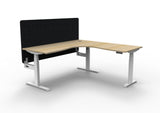RL Boost+ Height Adjustable Corner Workstation with Black Eco Panel Screen