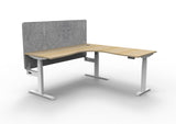 RL Boost+ Height Adjustable Corner Workstation with Grey Eco Panel Screen
