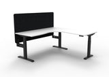 RL Boost+ Height Adjustable Corner Workstation with Black Eco Panel Screen