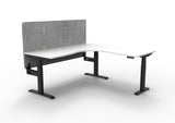 RL Boost+ Height Adjustable Corner Workstation with Grey Eco Panel Screen