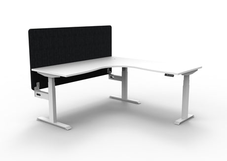 RL Boost+ Height Adjustable Corner Workstation with Black Eco Panel Screen