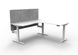 RL Boost+ Height Adjustable Corner Workstation with Grey Eco Panel Screen