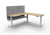 RL Boost+ Height Adjustable Corner Workstation with Grey Eco Panel Screen
