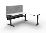 RL Boost+ Height Adjustable Corner Workstation with Grey Eco Panel Screen