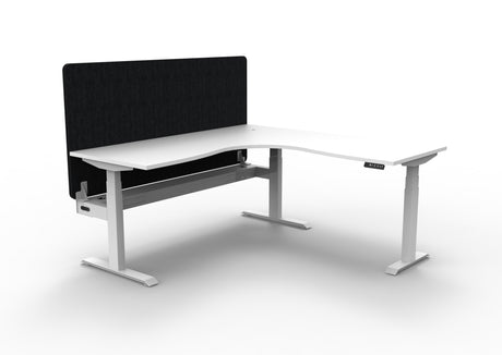 RL Boost+ Height Adjustable Corner Workstation with Black Eco Panel Screen