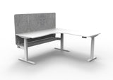 RL Boost+ Height Adjustable Corner Workstation with Grey Eco Panel Screen