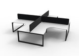 RL Infinity Profile Leg 4 People Corner Workstation with Screen