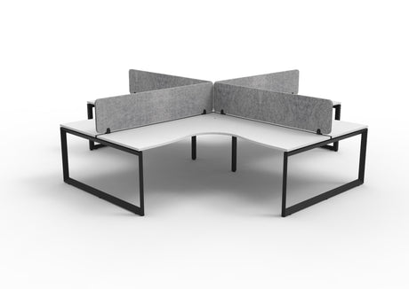 RL Infinity Loop 4 People Corner Workstation with Ecopanel Screen