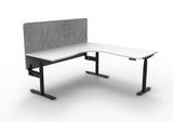 RL Halo Plus Height Adjustable Corner Workstation with Grey Eco Panel Screen