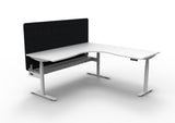 RL Halo Plus Height Adjustable Corner Workstation with Black Eco Panel Screen