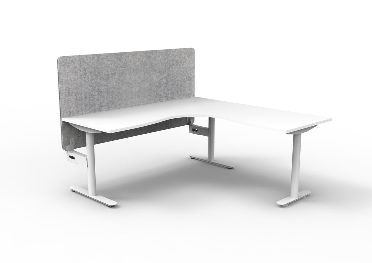 RL Halo Static Corner Workstation with Eco Panel Screen