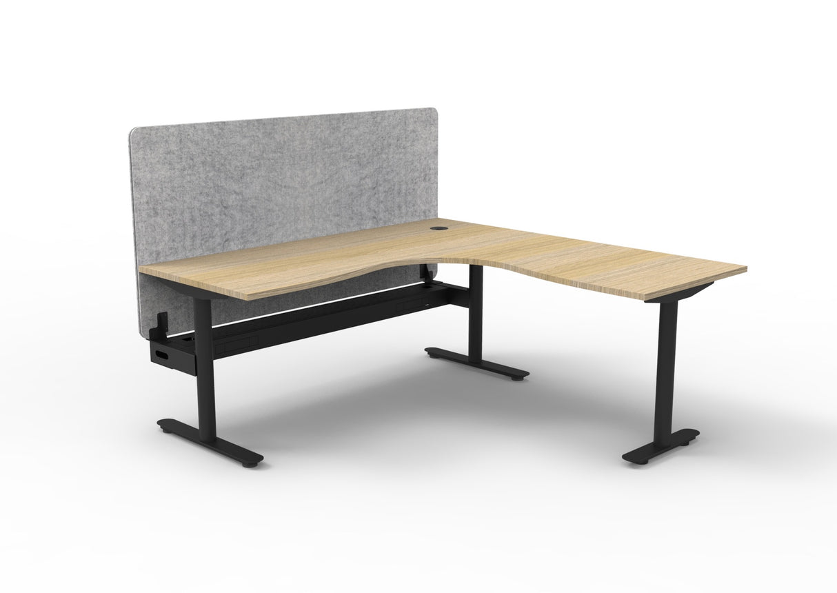 RL Halo Static Corner Workstation with Eco Panel Screen