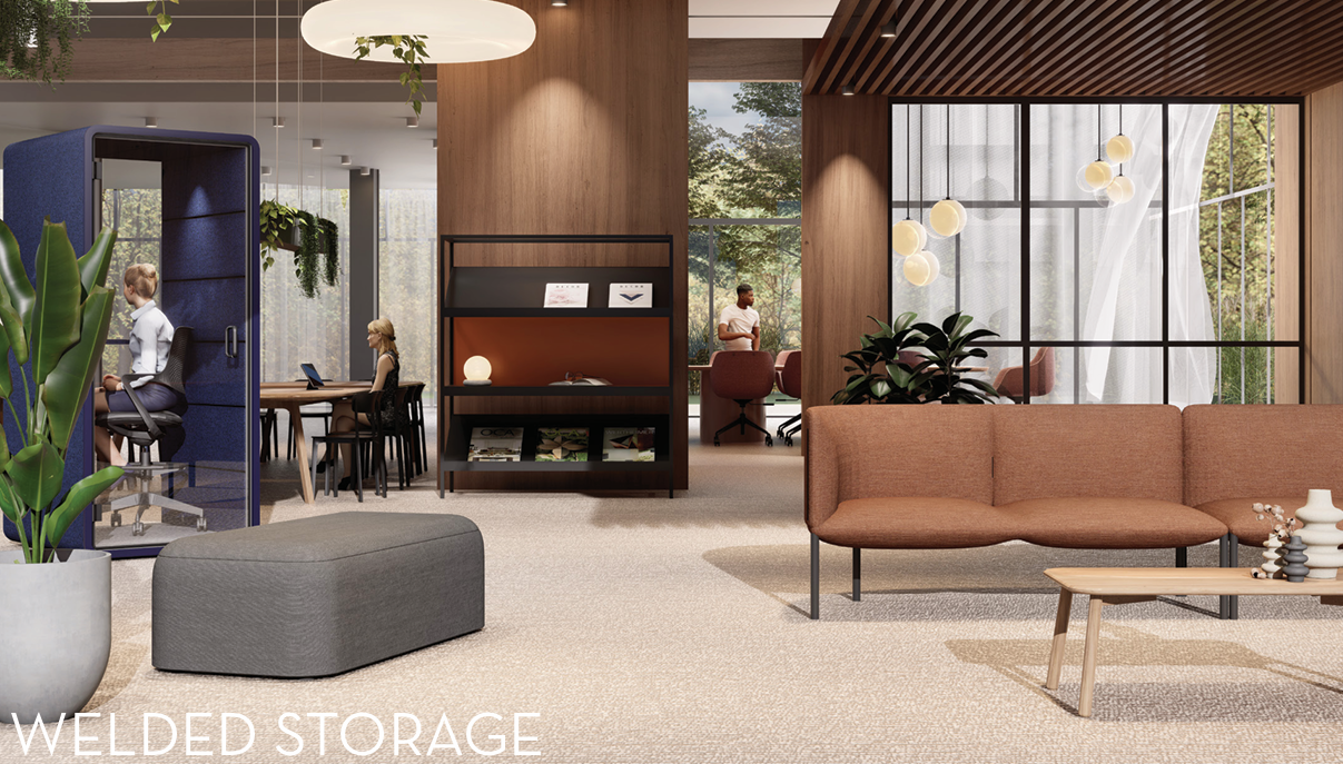 DD Shuster Welded Framed 2 Tilted Shelves Display Unit