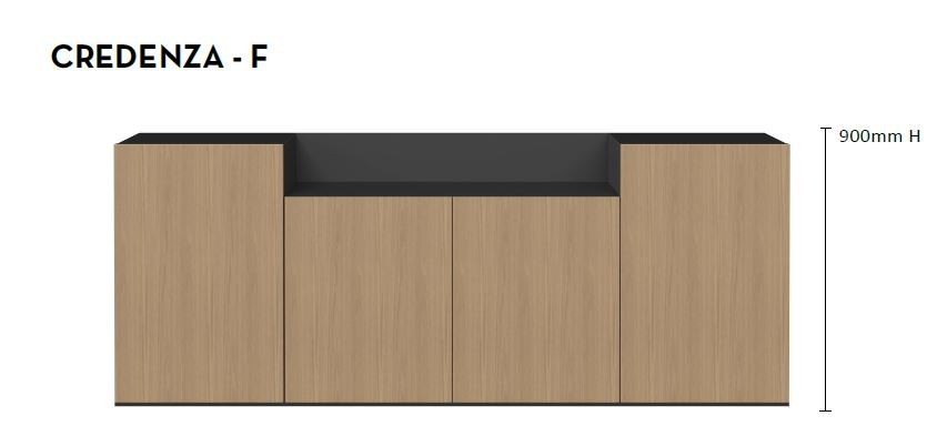 DD Fresnes 4 Door Credenza Buffet