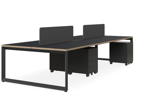 DD Forum Double Sided Workstation For 4 Person with Optic Screen