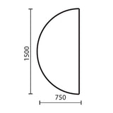 MA Astra Round Leg Half Circle Conference End Table