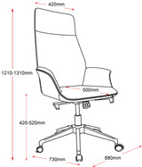 RL Accord Genuine Leather High Back Executive Chair