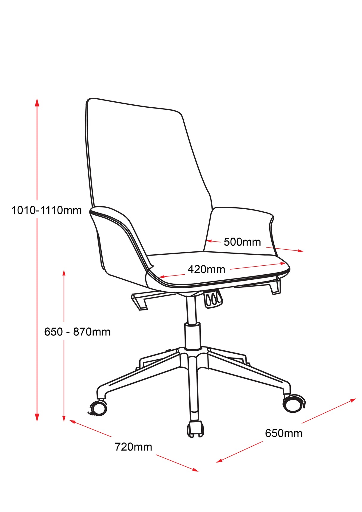 RL Accord Genuine Leather Medium Back Executive Chair