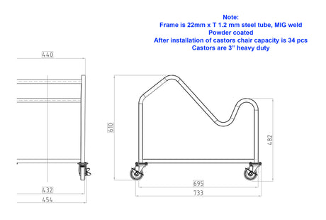 RL Apollo Trolley for Hospitality Stackable Chair