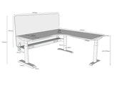 RL Boost Plus Motorized Height Adjustable Corner Workstation