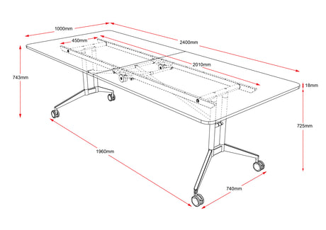 RL Rapid Edge Folding Table Frame