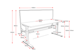 RL Boost Plus Motorized Height Adjustable Workstation with Aluminium Framed Screen
