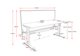 RL Boost Plus Motorized Height Adjustable Workstation with Aluminium Framed Screen