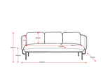 RL Capri Fabric Upholstered 3 Seater Reception Area Lounge