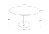 RL Estilo Disc Base Round Meeting Table