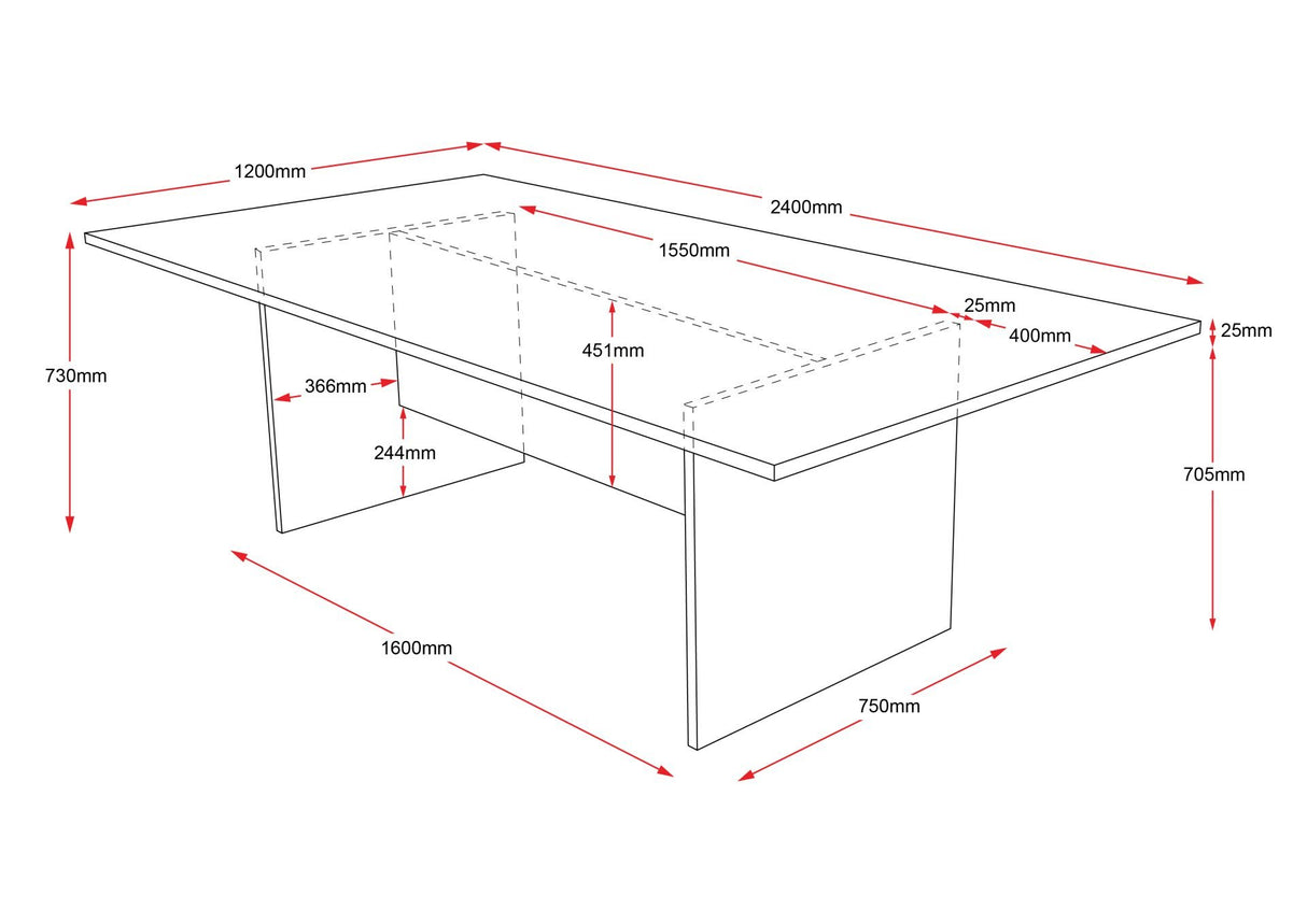 RL Rapid Worker Boardroom Table Base