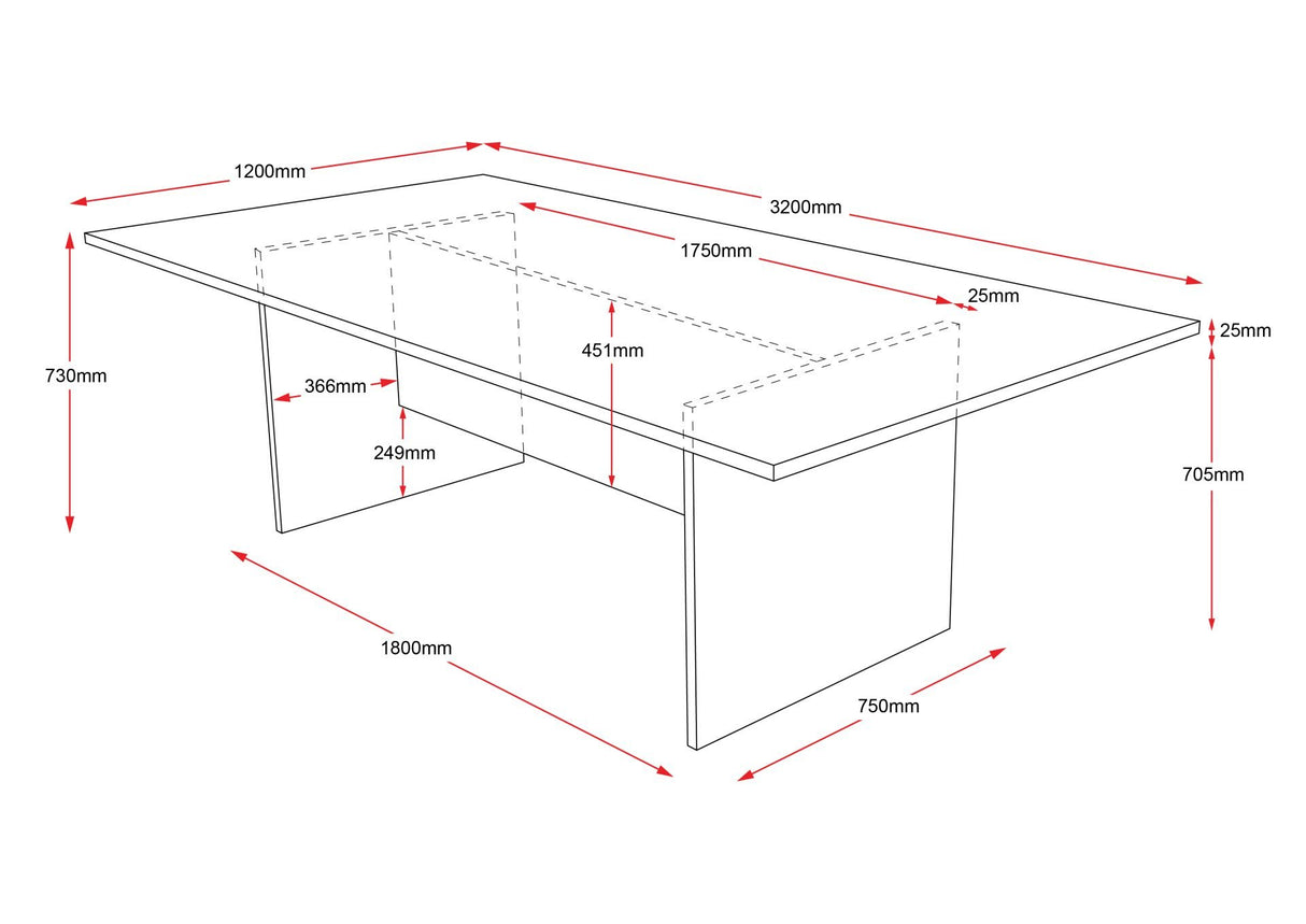 RL Rapid Worker Boardroom Table Base