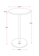 RL Estilo Disc Base Round Bar Table