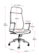 RL CL3000H High Back PU Leather Upholstered Executive Chair