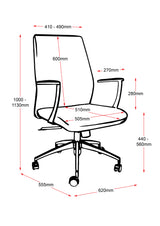 RL CL3000M Medium Back PU Leather Boardroom Chair