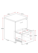 RL Rapid Worker 2 File Drawer Mobile Pedestal