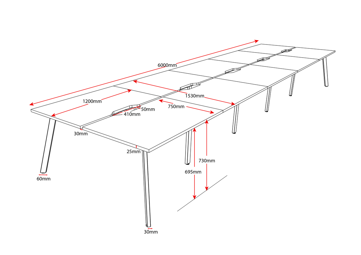 RL Eternity Double Sided Workstation